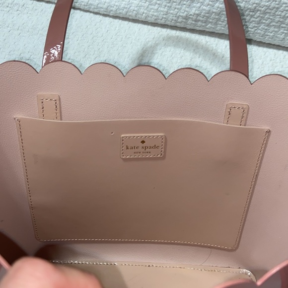 Kate spade patent scalloped lily avenue pink tote bag - Picture 10 of 16